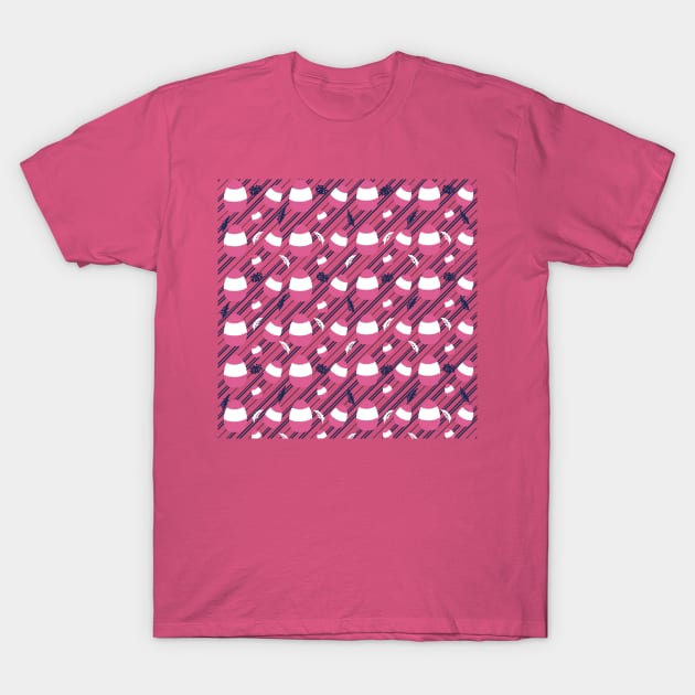 Halloween pink Candy pattern T-Shirt by Xatutik-Art